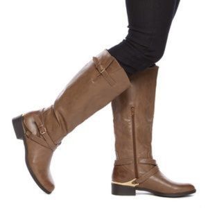 Brown riding boots